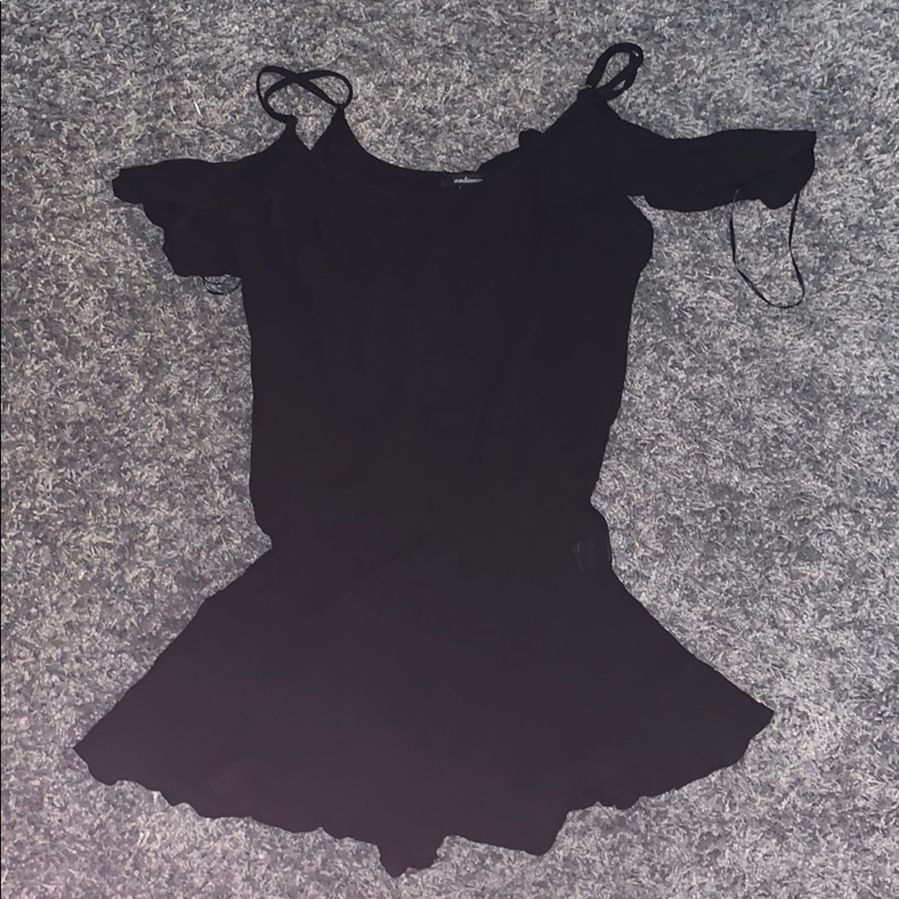 Black Ruffle Romper